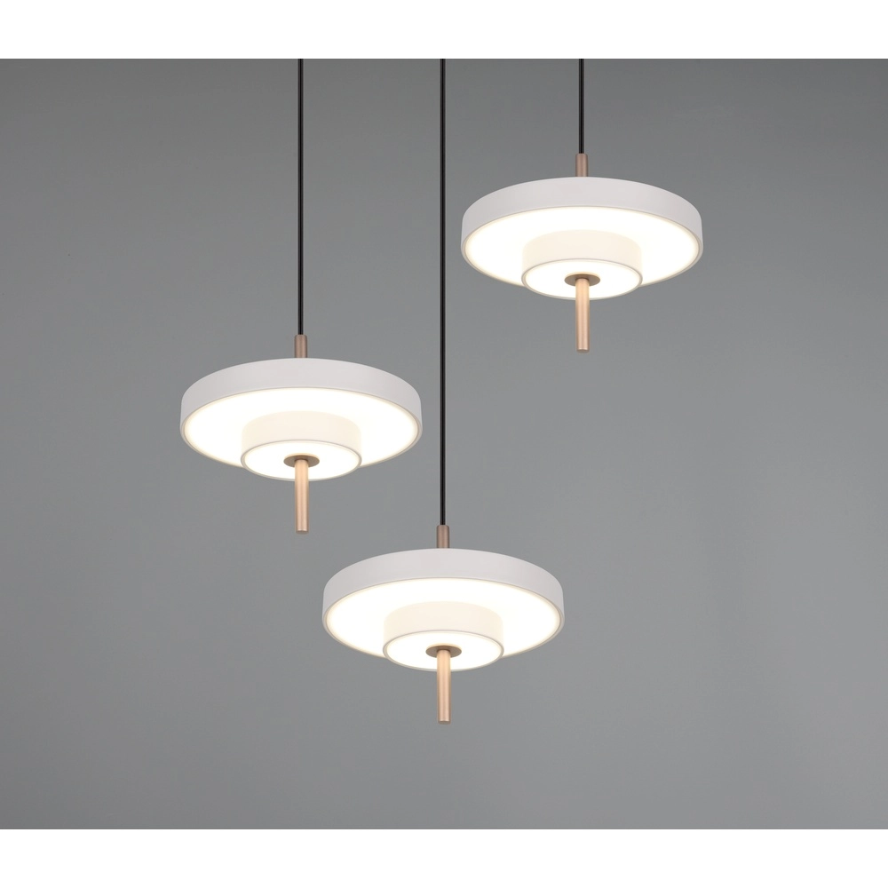 3-light pendant lamp Keaton Round white Trio 4017807655407