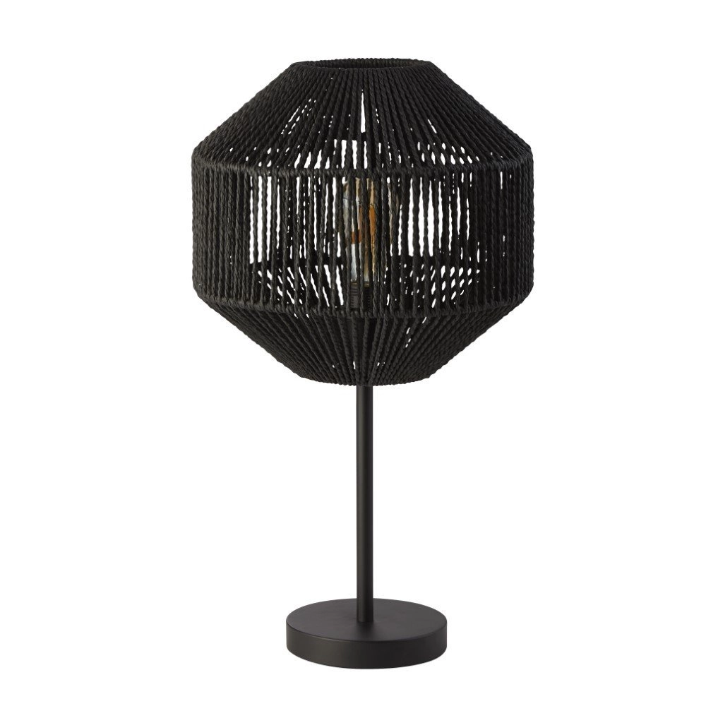Black table lamp Wicker