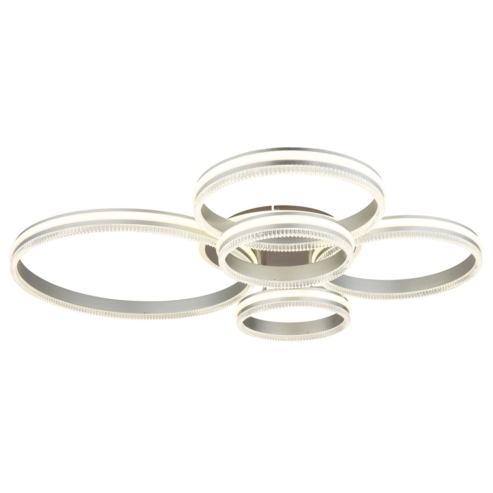 Ceiling lamp Francine gunmetal 5 rings