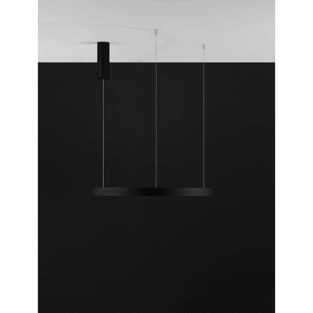 Round pendant lamp Perrine black Ø 60cm Lyora 5212017438416