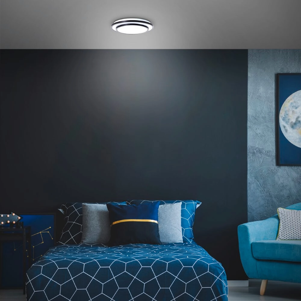 Black ceiling lamp Luciano Ø 34cm Brilliant 4004353426490