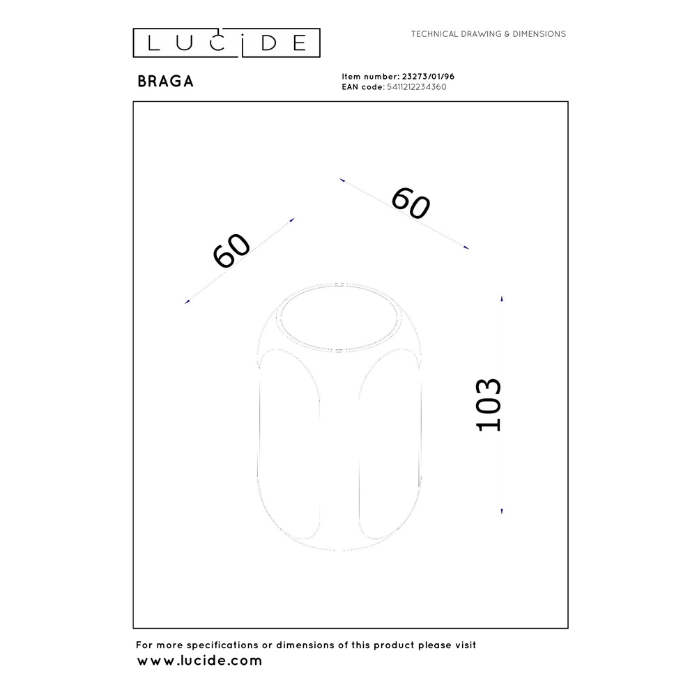 Champagne wall spot Braga down - 1x GU10 Premium by Lucide 5411212234360