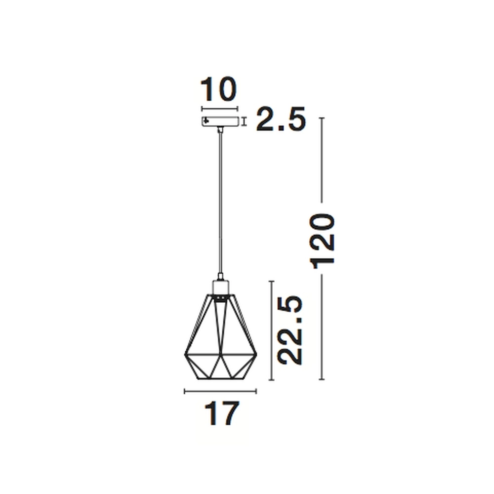 Pendant lamp Paolo 1-light black Lyora 5212017407931