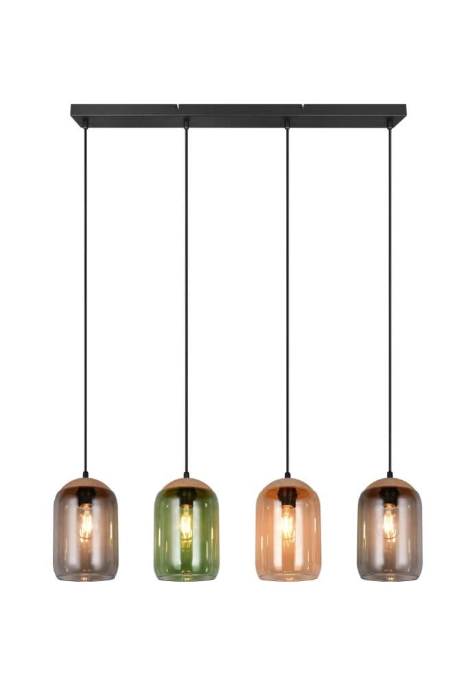 Glass Dining Table Lamp Cork 4-light
