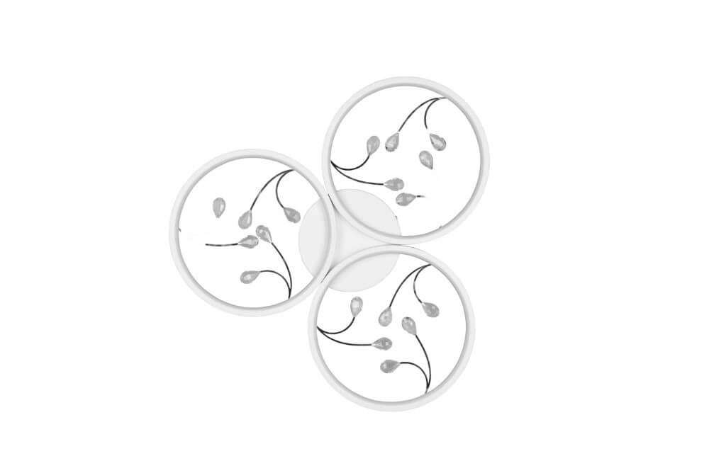 White LED ceiling light Groovy 3-light Trio 4017807541830