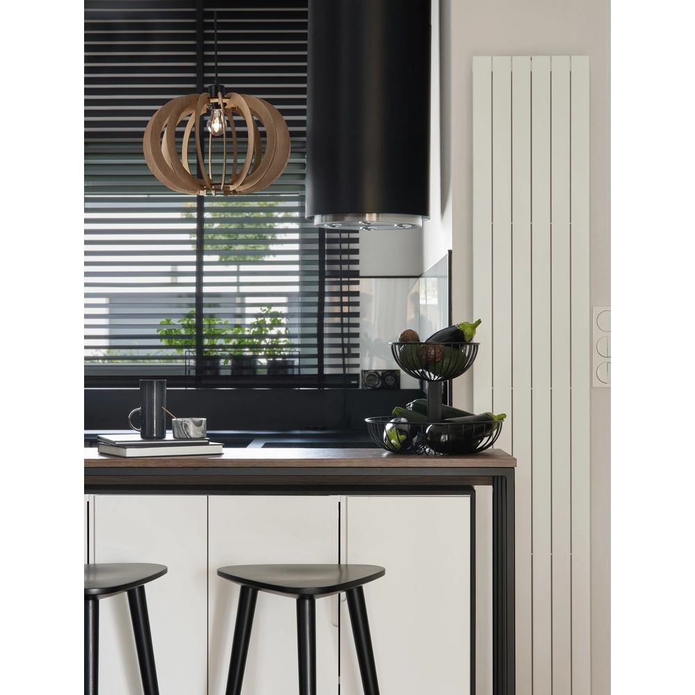 Wooden pendant lamp Ottoline dark Ø 40cm Lyora 5212017436207