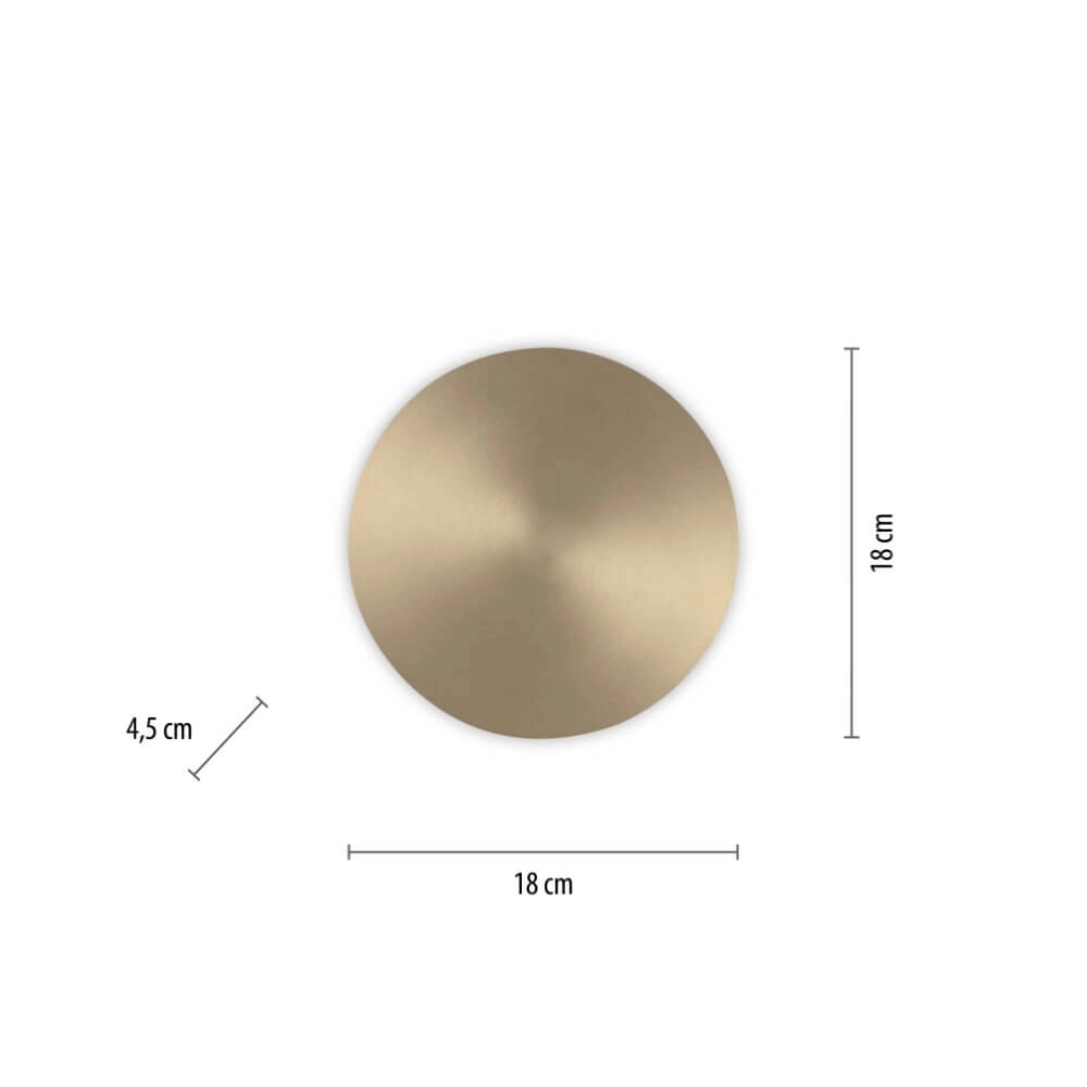Design wall lamp Akku Puntua Ø 18cm brass Paul Neuhaus 4012248372494