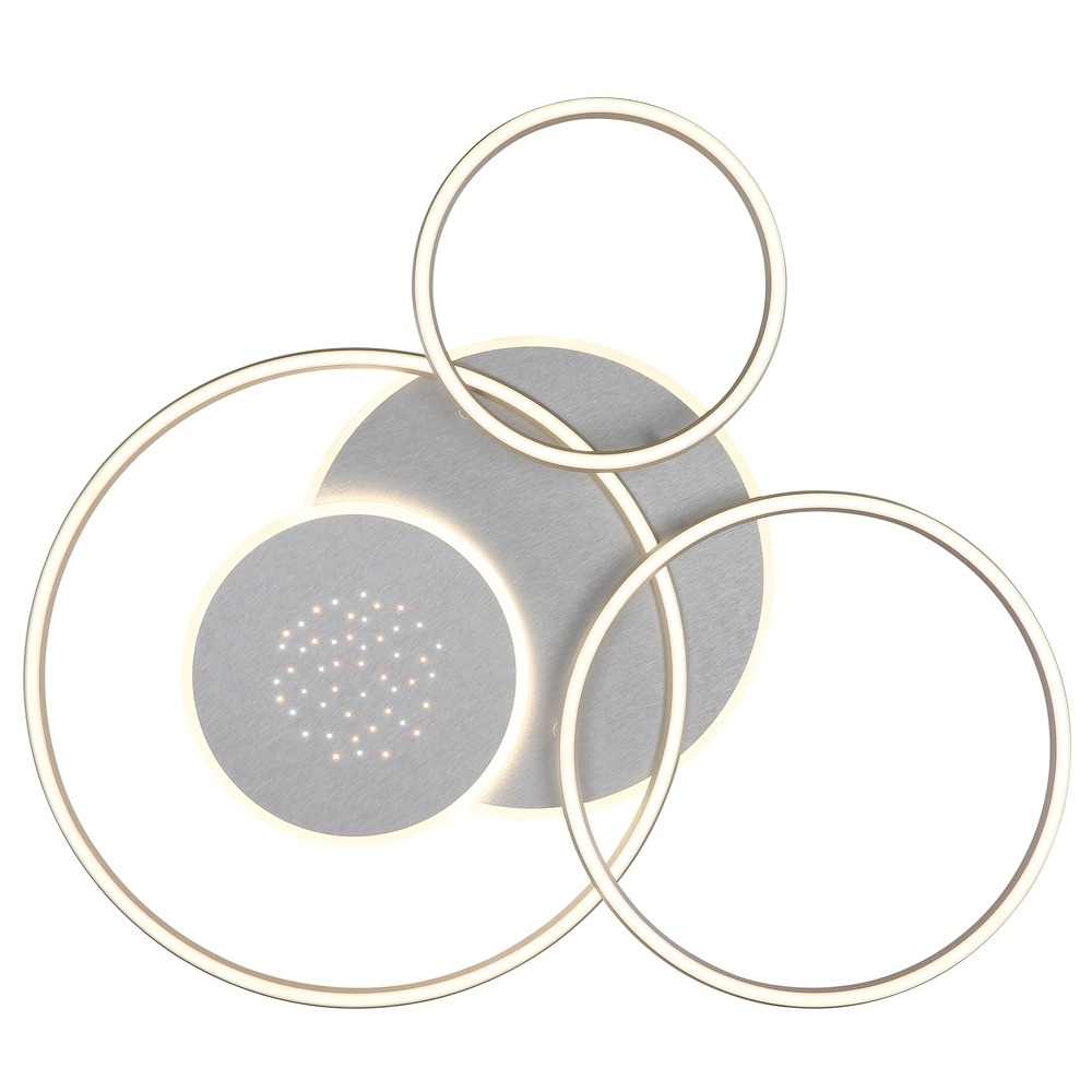 Modern ceiling lamp Johnson silver grey 80.7cm Globo 9007371583553