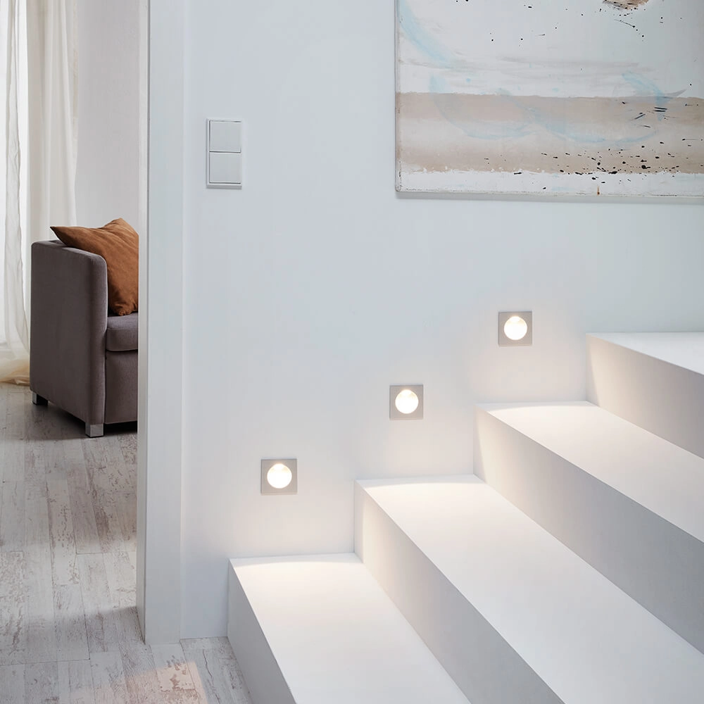 Recessed stair lighting Zarate 8cm white Eglo 9002759969011