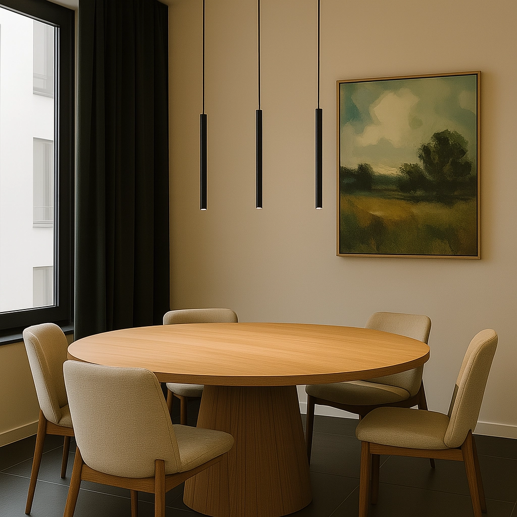 Slim pendant lamp Laser L 2.5cm black Lyora 5903139843393