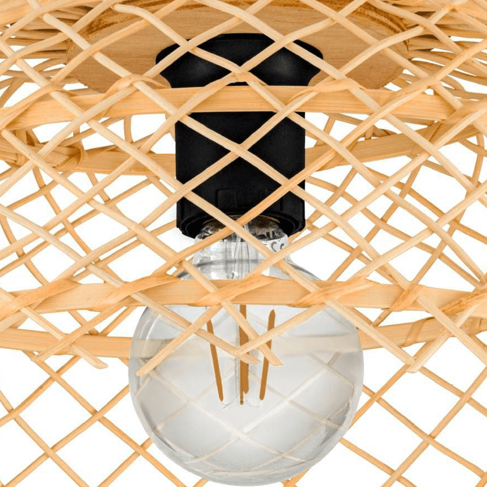 Rattan ceiling lamp Ausnby Ø 37cm Eglo 9002759438319