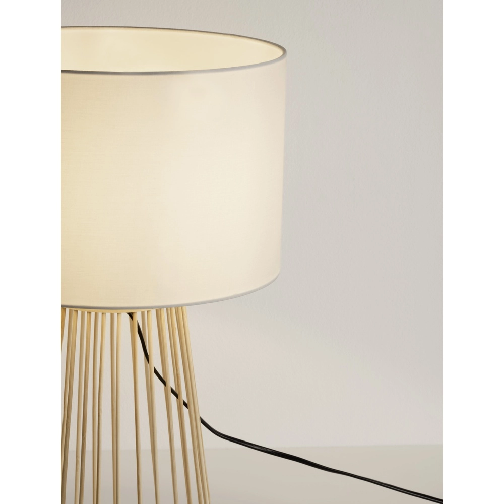 Table lamp Lois wood with white hood Lyora 5212017465573