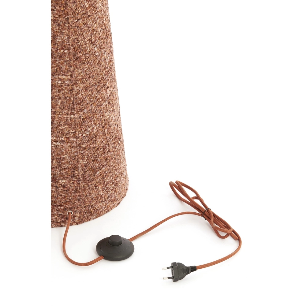 Floor lamp Micky Ø 38cm - bouclé - burgundy Light & Living 8717807834203
