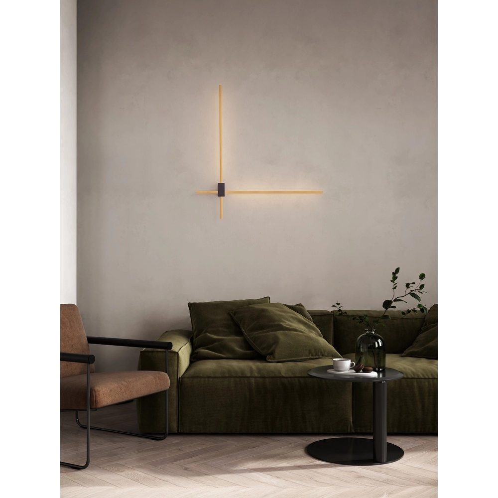 Sleek wall lamp Peak gold Lyora 5212017473714