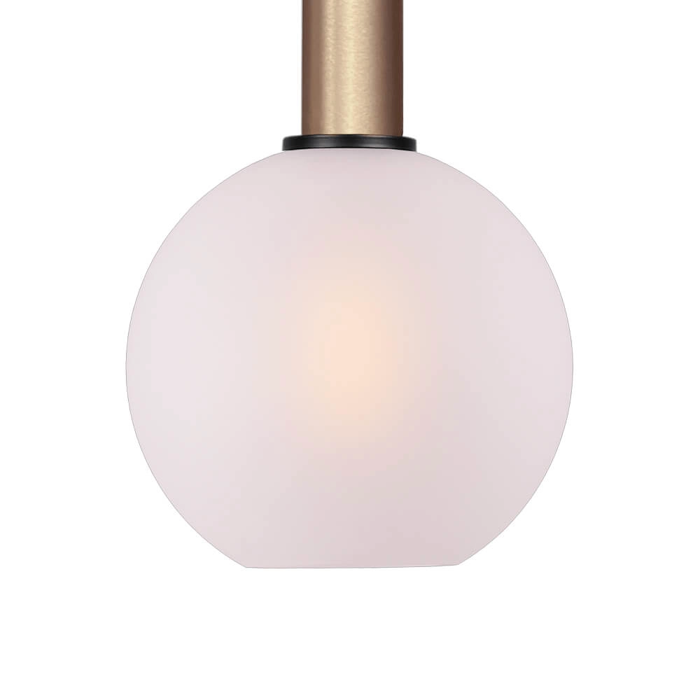 Hanging lamp Ø 20cm Bella 2 Brass gold with matt white glass Masterlight 8718121334004