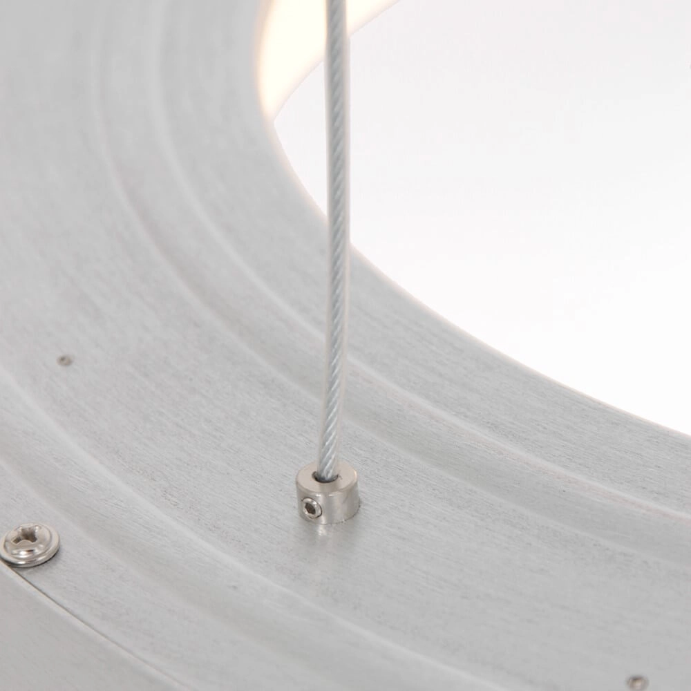 LED hanging lamp Ringlede Ø 48cm metal gray Steinhauer 8712746135213