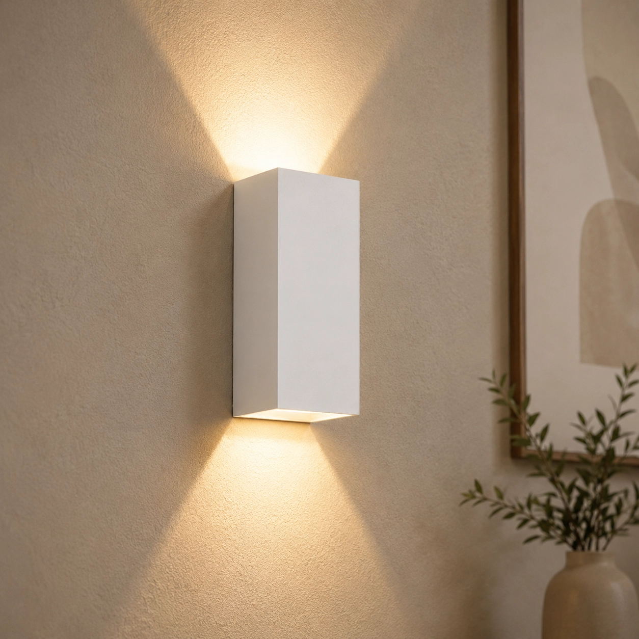Sleek wall lamp Dante XL white