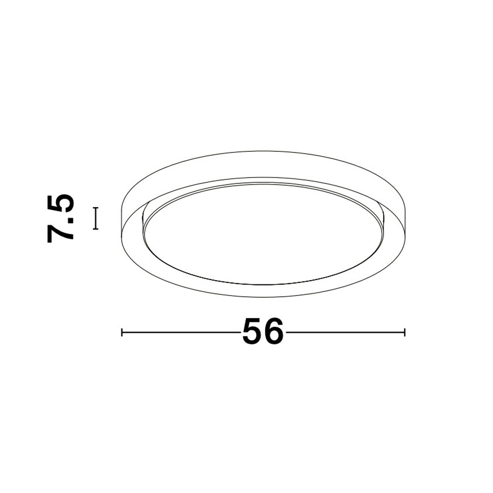 Ceiling light Troy black Ø 56cm Lyora 5212017425812