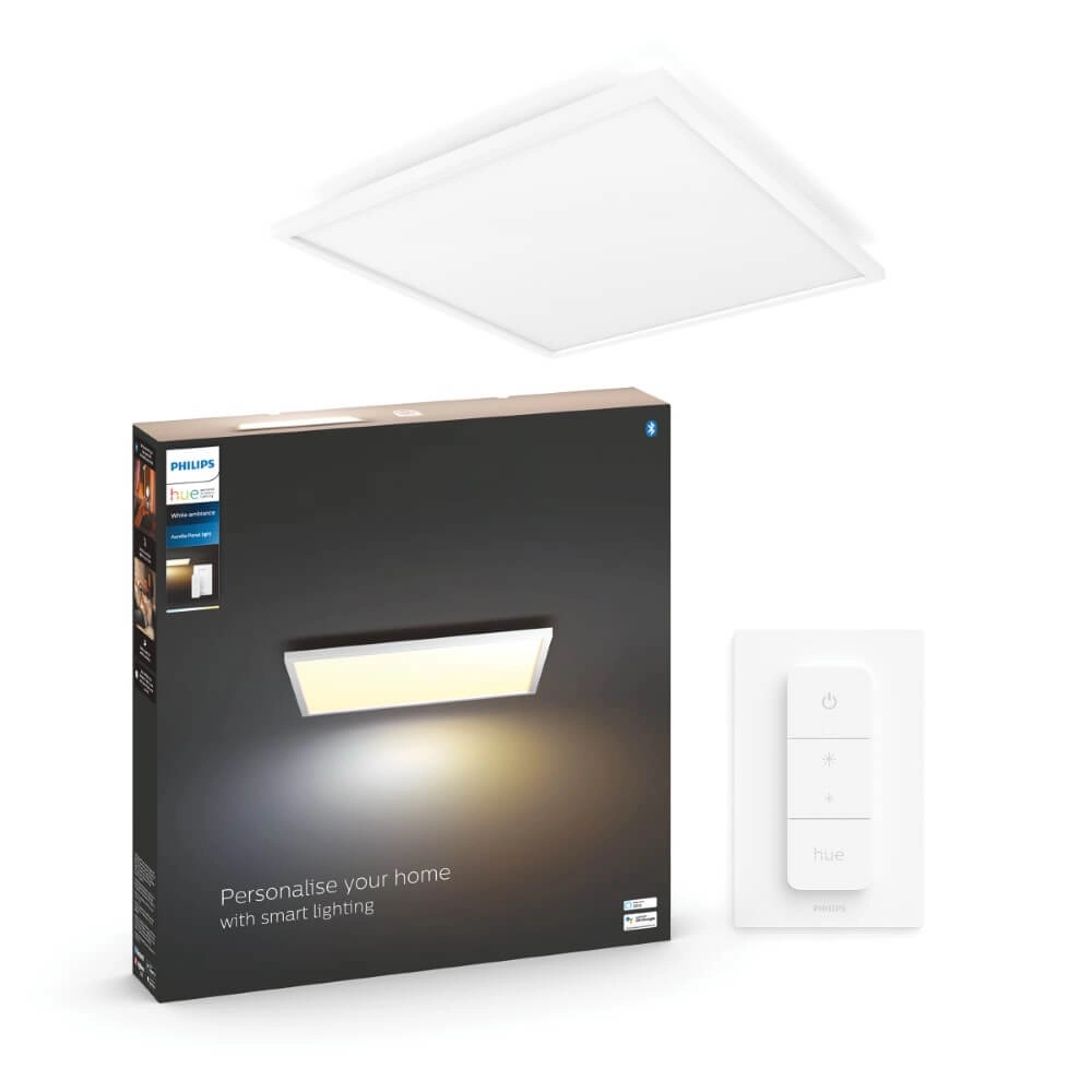 Square ceiling lamp Hue Aurelle - White Ambiance 60cm White Philips 8719514382640
