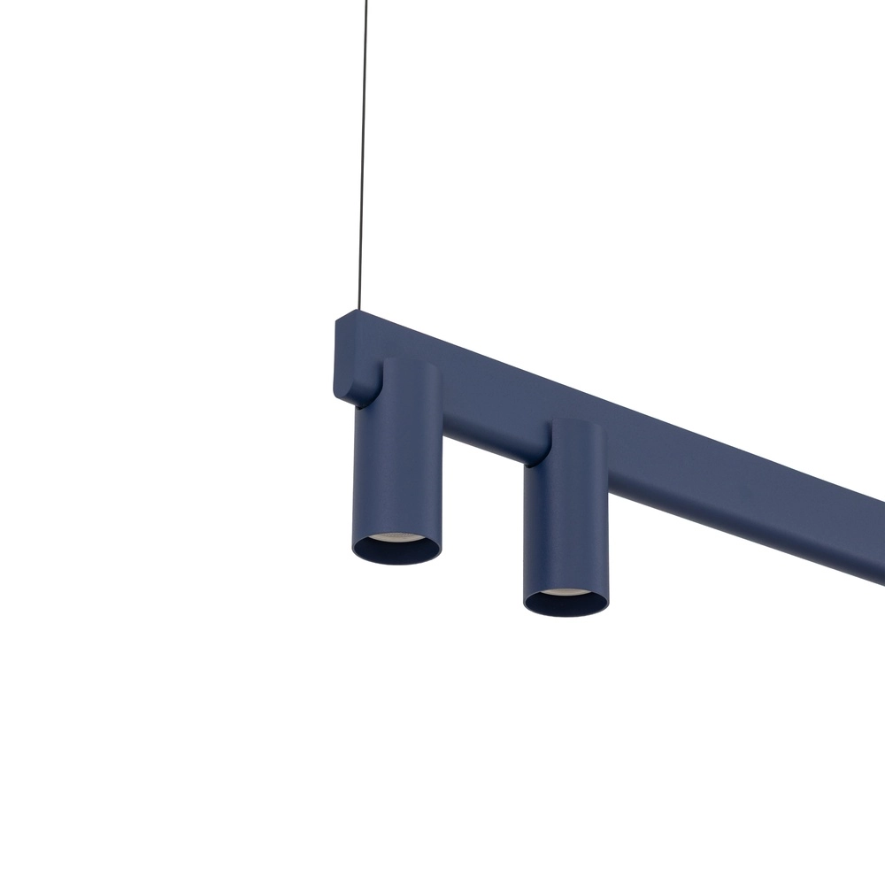 Design pendant lamp Fourty 7-light navy blue