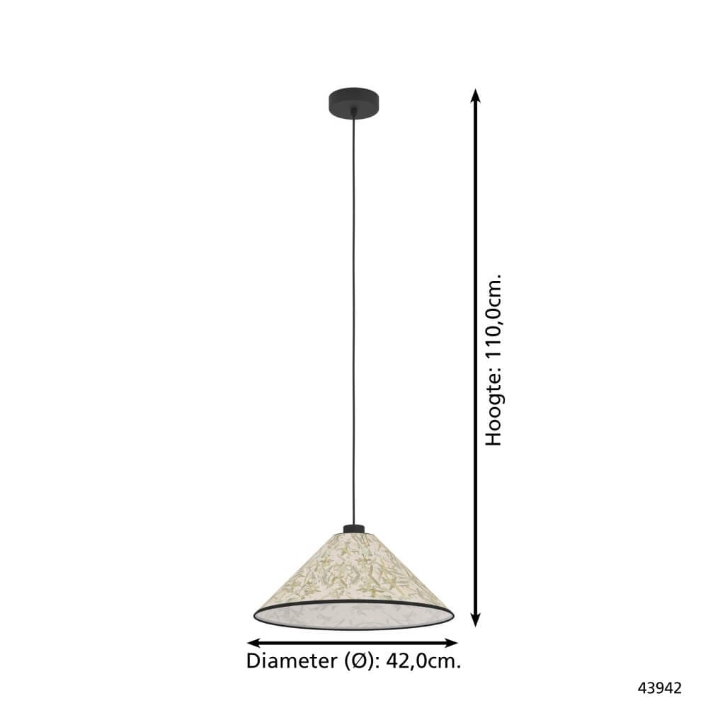 Natural pendant lamp Oxpark Ø 42cm Eglo 9002759439422