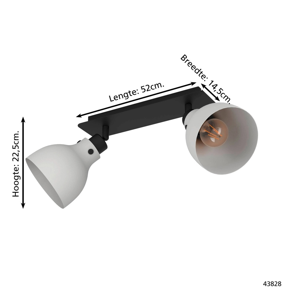 Grey ceiling lamp Matlock 2x E27 - design Eglo 9002759438289