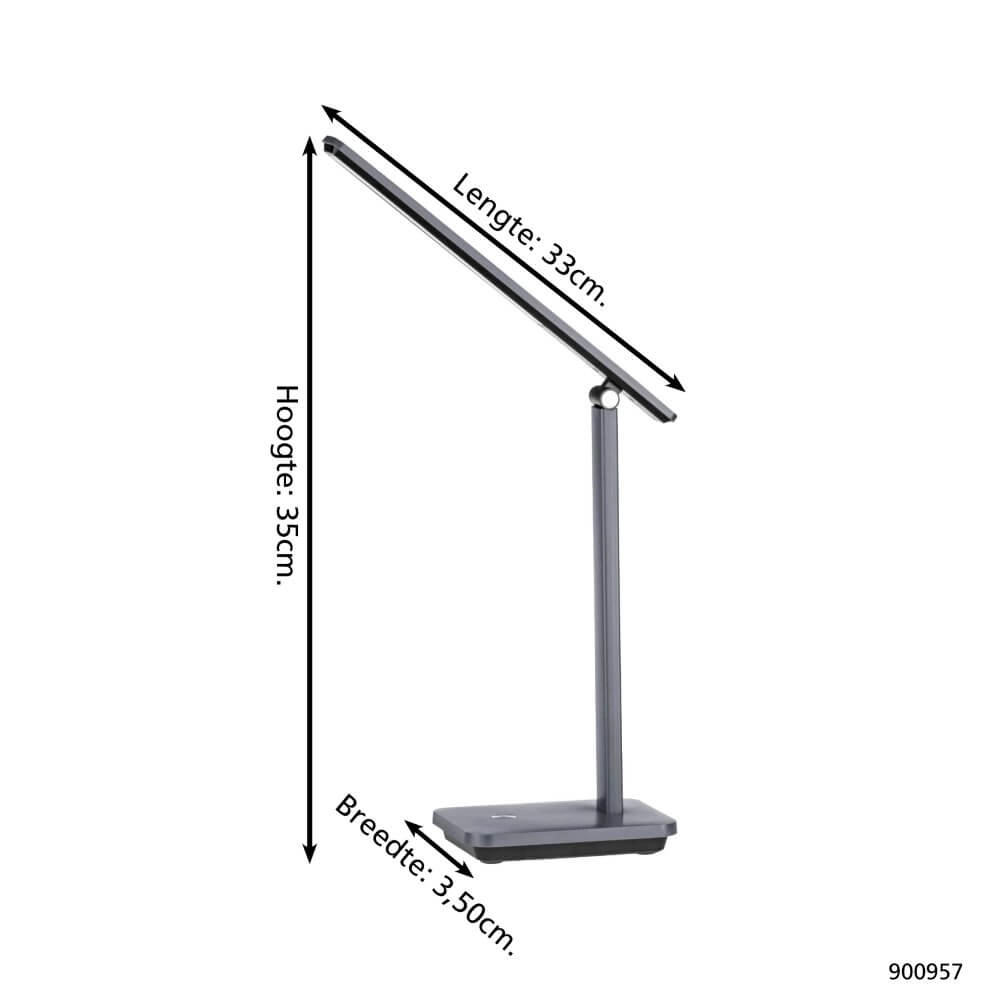 LED desk lamp Iniesta anthracite Eglo 9008606277919