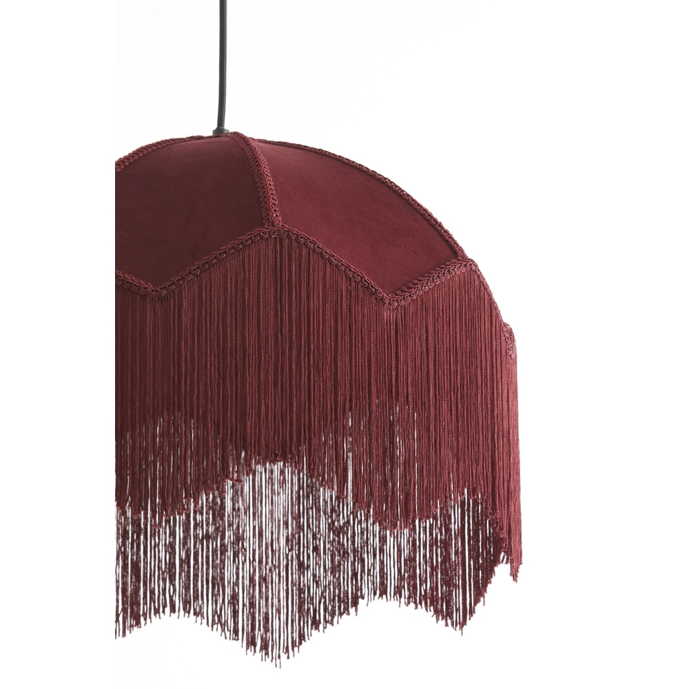 Pendant lamp Malacia Ø 40cm - velvet bordeaux Light & Living 8717807759254
