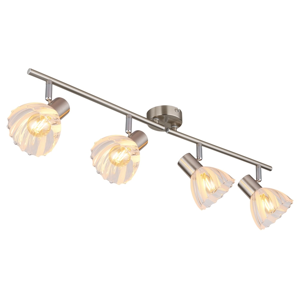 Ceiling lamp 4-lights Zachery nickel