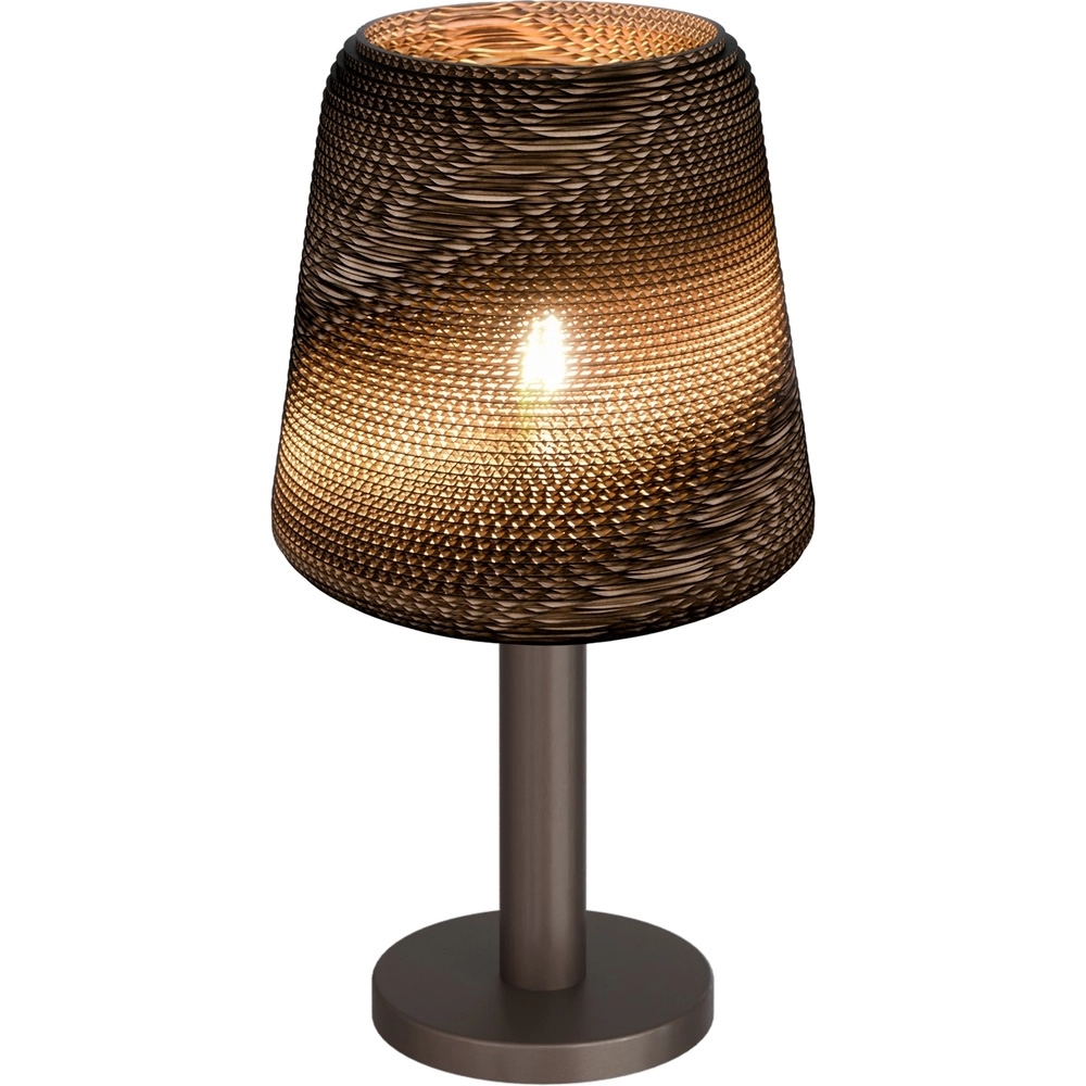 Table lamp Carta Moody Ø 34cm Think Paper shade - cocoa