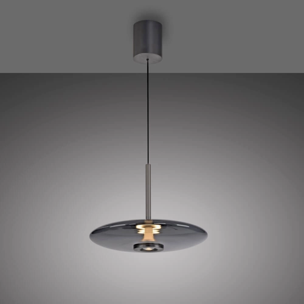 Hanging lamp Pure E-Vitrum design gray Paul Neuhaus 4012248382684