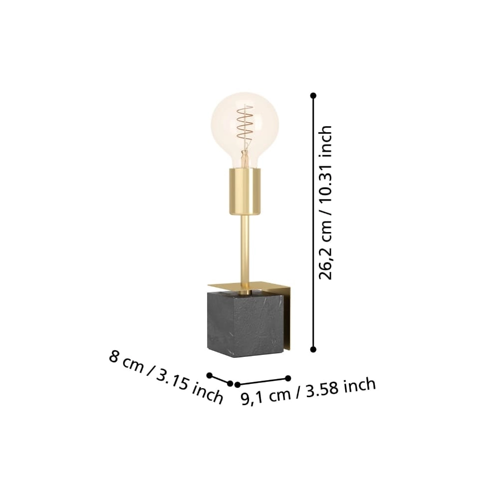 Gold table lamp Carmita with marble base Stars of Light 9008606240470