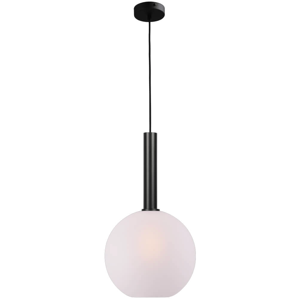 Hanging lamp Ø 30cm Bella 2 Black with matt white glass