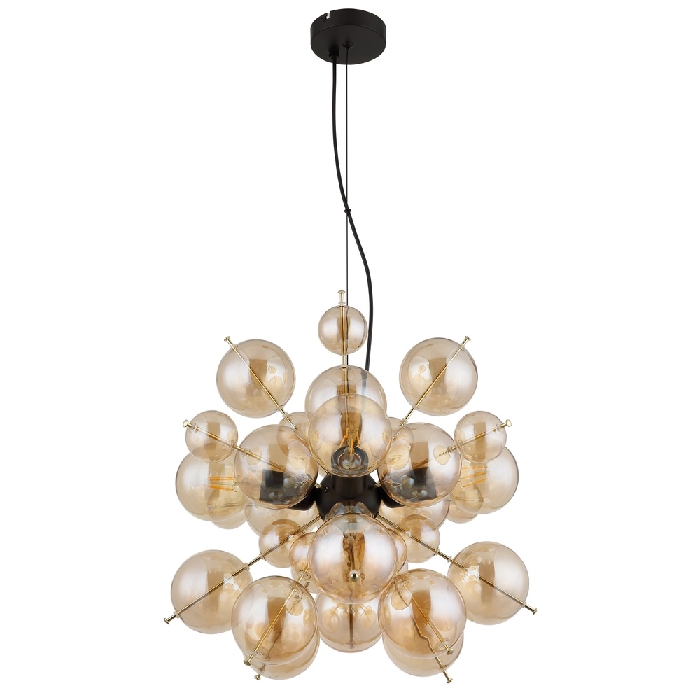 Unique pendant lamp Udo amber glass Ø 51cm Globo 9007371509171