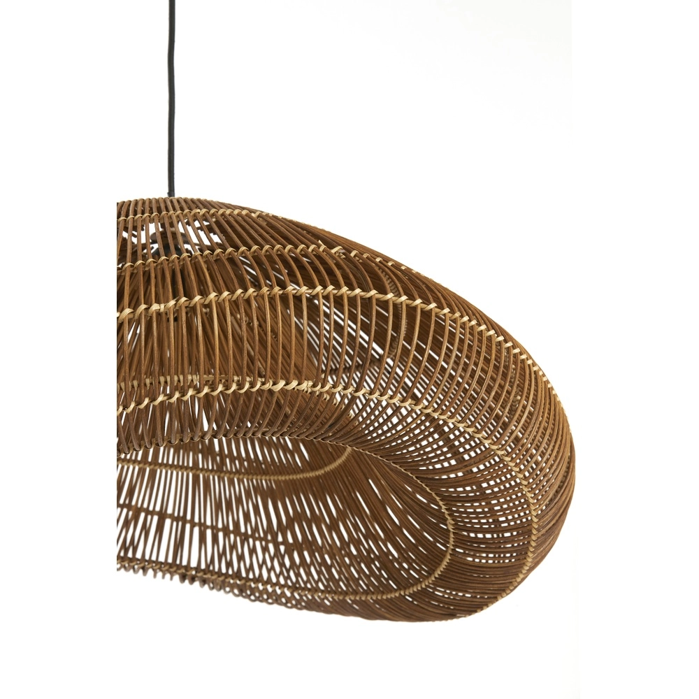 Rattan pendant lamp Janzur Ø 65cm - dark brown Light & Living 8717807820565