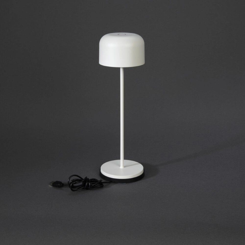 White table lamp Lille Rechargeable KonstSmide 7318307834253