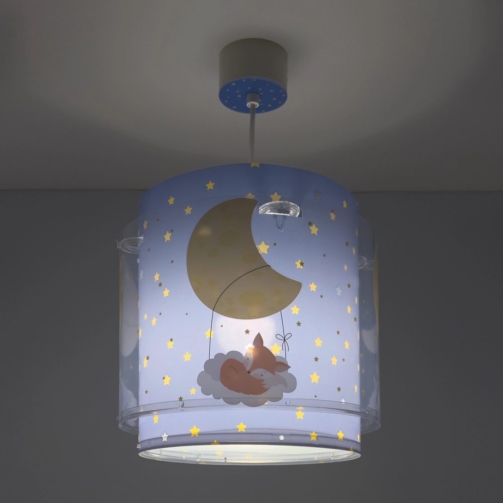 Children's room pendant lamp Moon Dreams blue Dalber 8420406003085