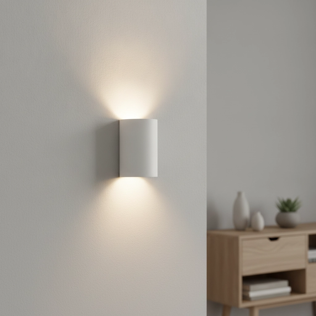 Unique wall lamp Nantes White with ridges