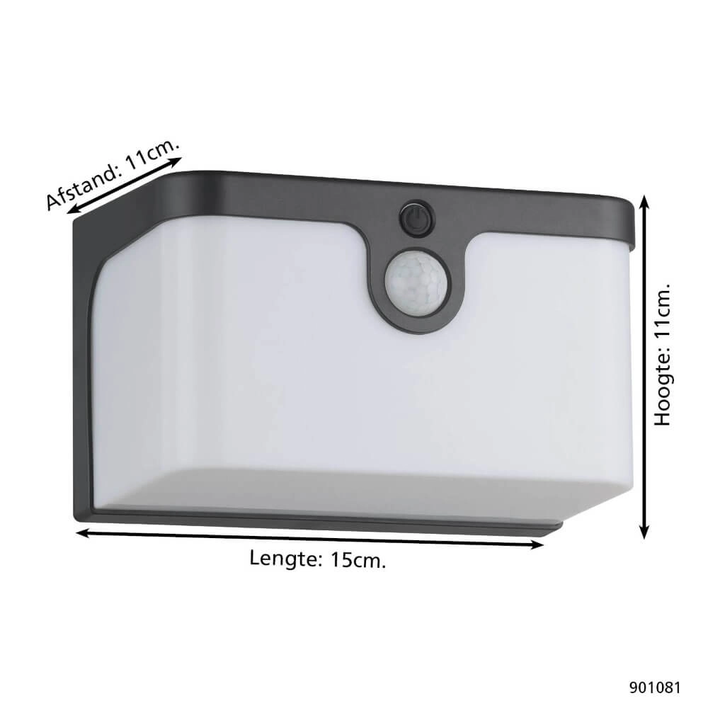 Black wall lamp Croara design Eglo 9008606297979