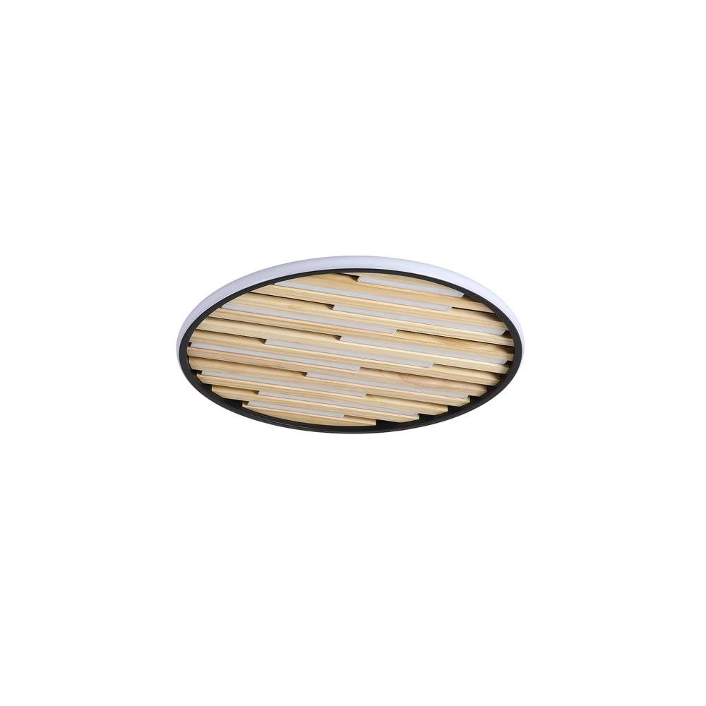 Ceiling light Equalise black with wood