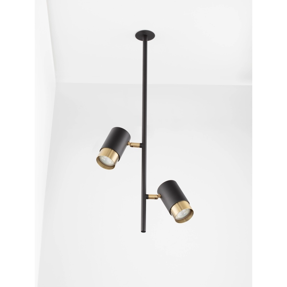 Ceiling lamp Pongo Built-in double black and gold Lyora 5212017441713