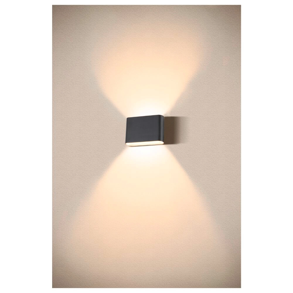 Led wall spot Oval 14 Up & down - black SLV 4024163273466