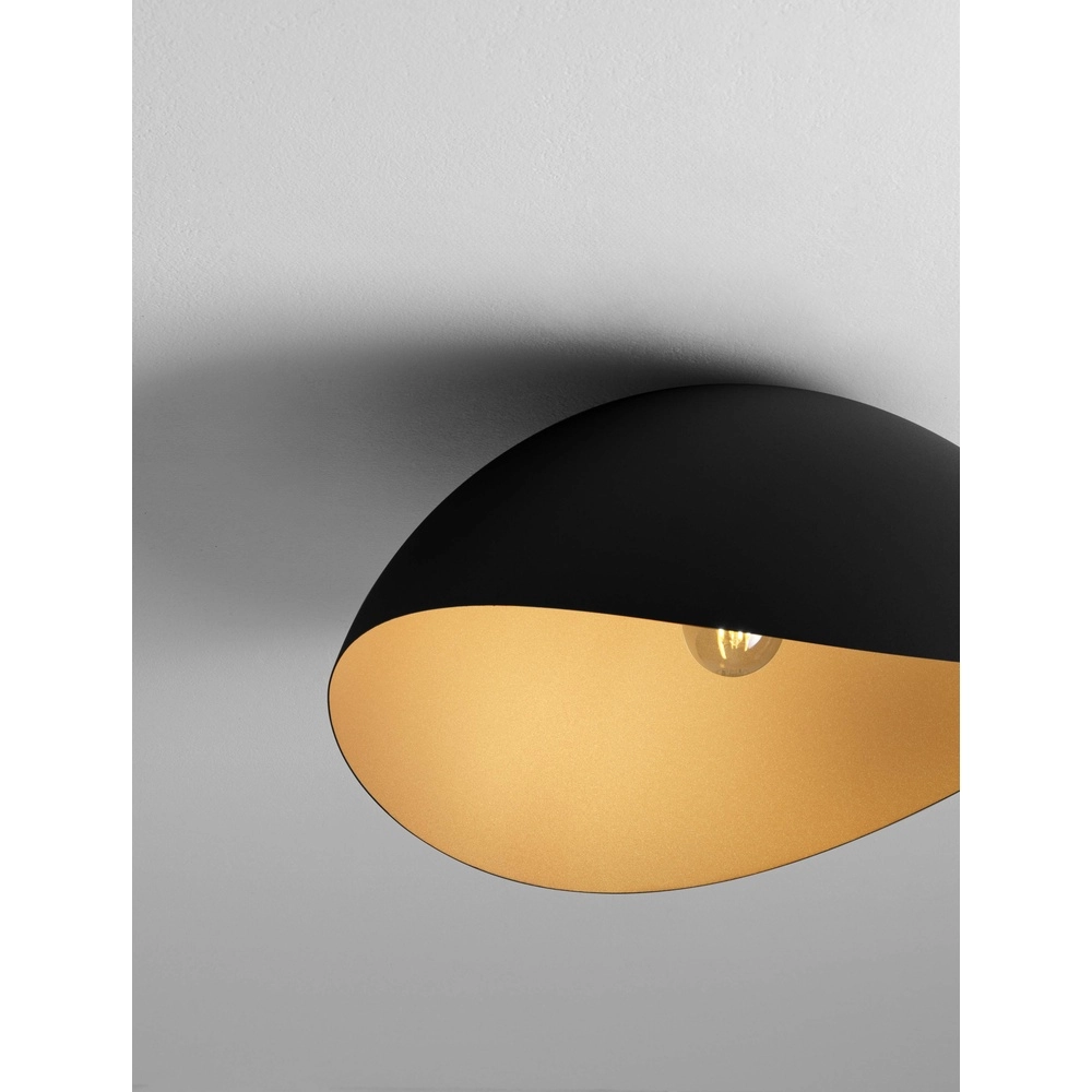 Ceiling lamp Opsi black with gold Ø 50cm Lyora 5212017457998