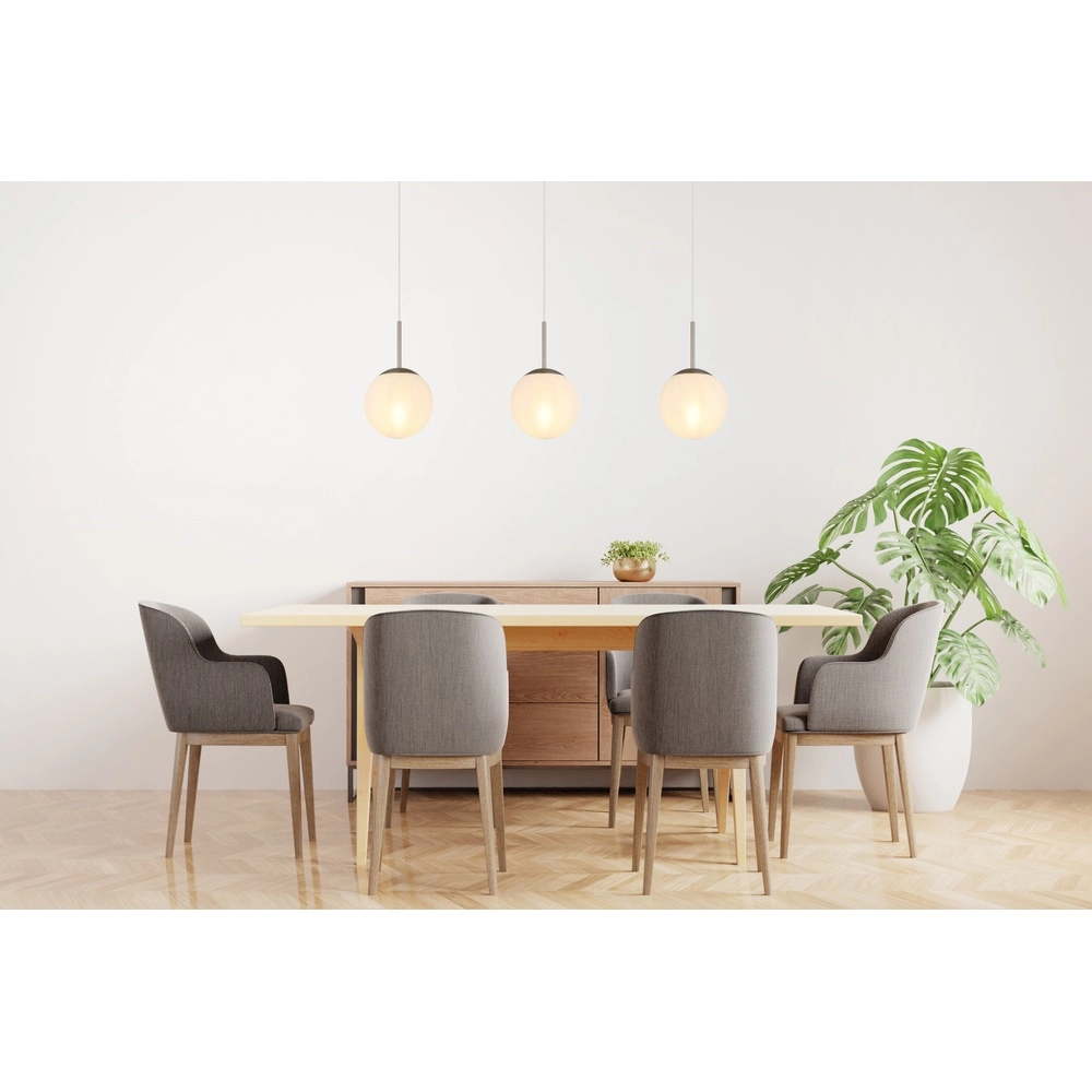 Design pendant lamp Kop nickel 3-light straight Globo 9007371516995