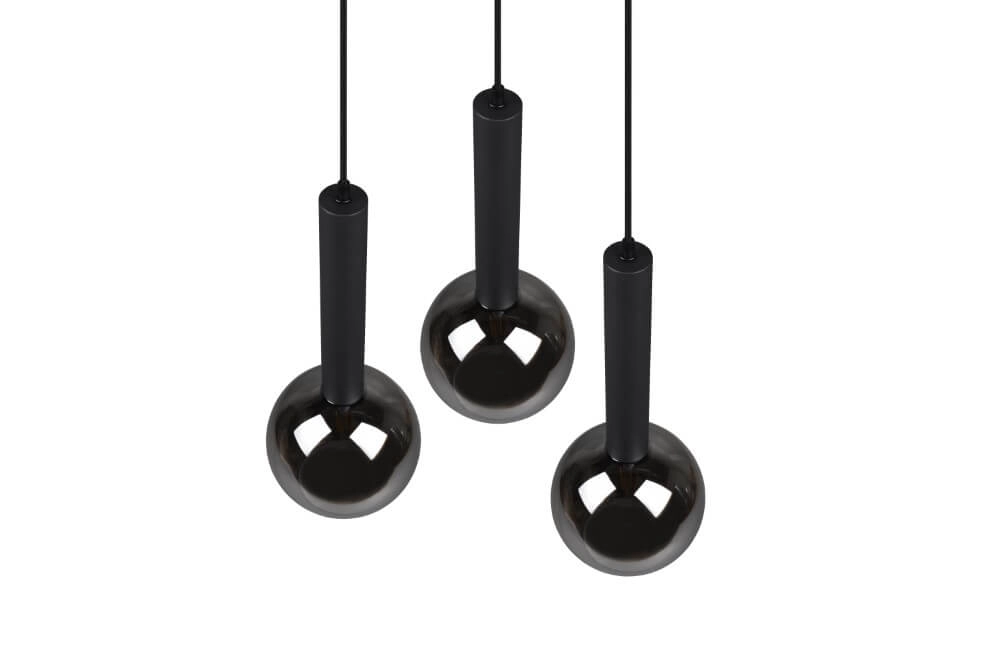 3-light hanging lamp Clayton black Trio 4017807522488