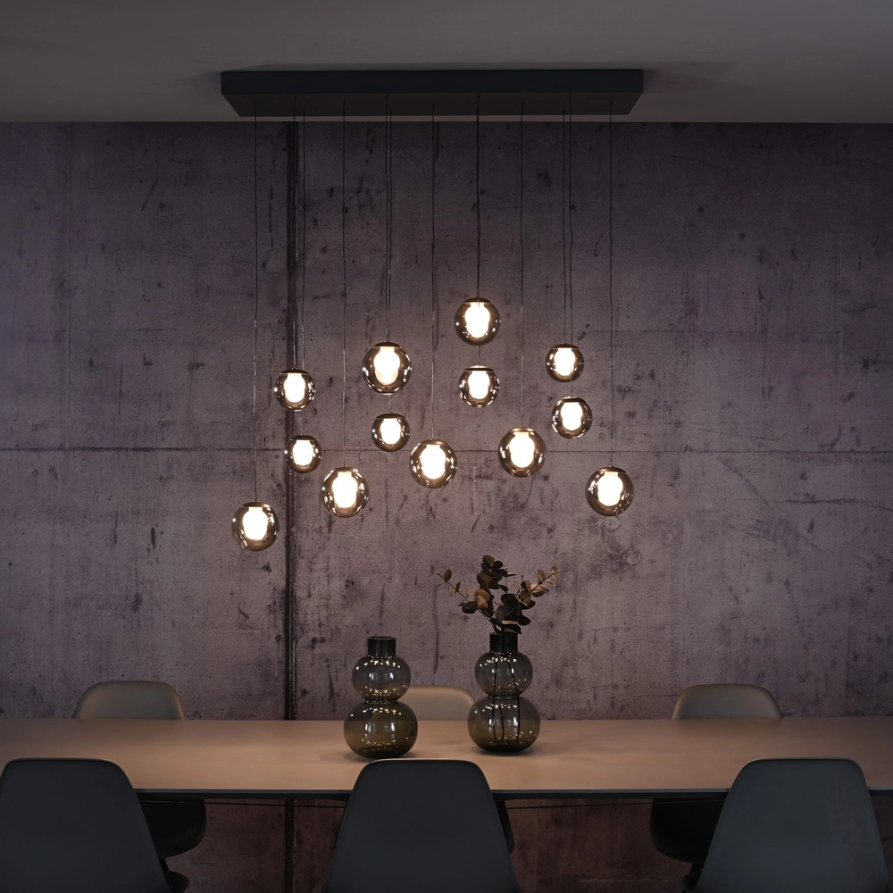 13-light pendant lamp Pure Popup mystic grey Paul Neuhaus 4012248398302