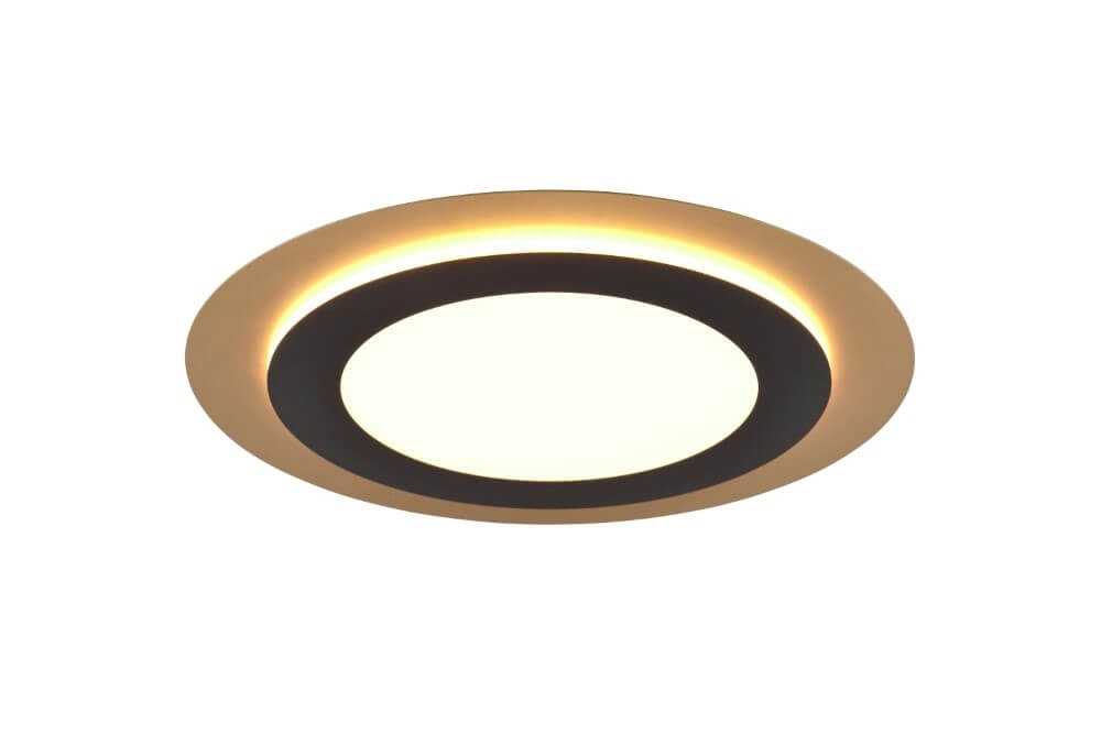 Round design ceiling lamp Morgan black with gold