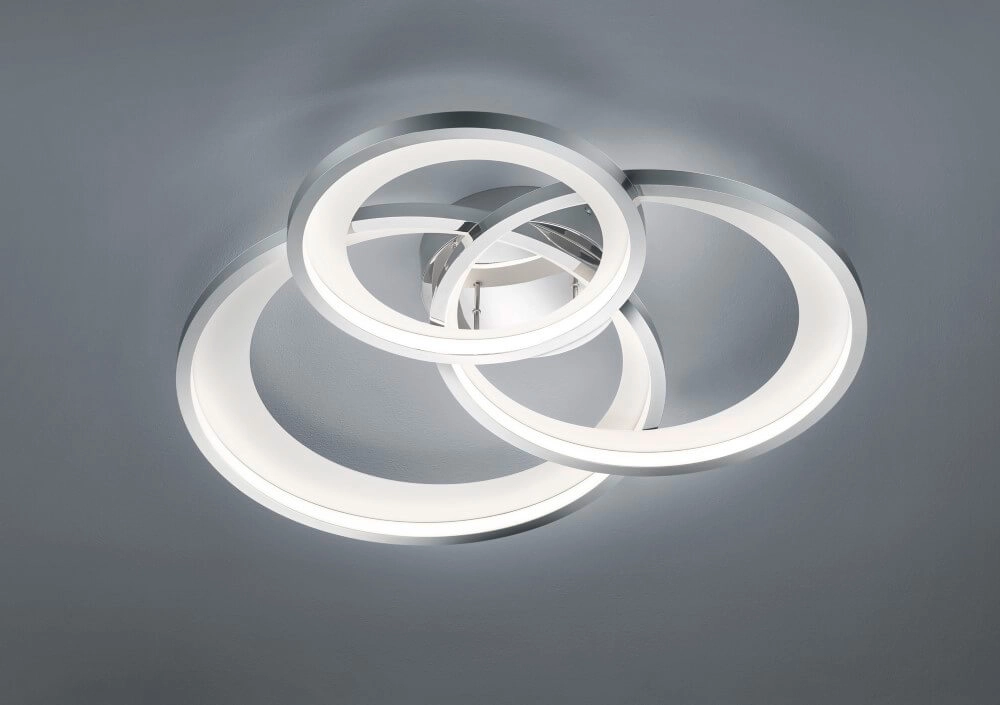 Ceiling light Granada 3-ring chrome Trio 4017807505689