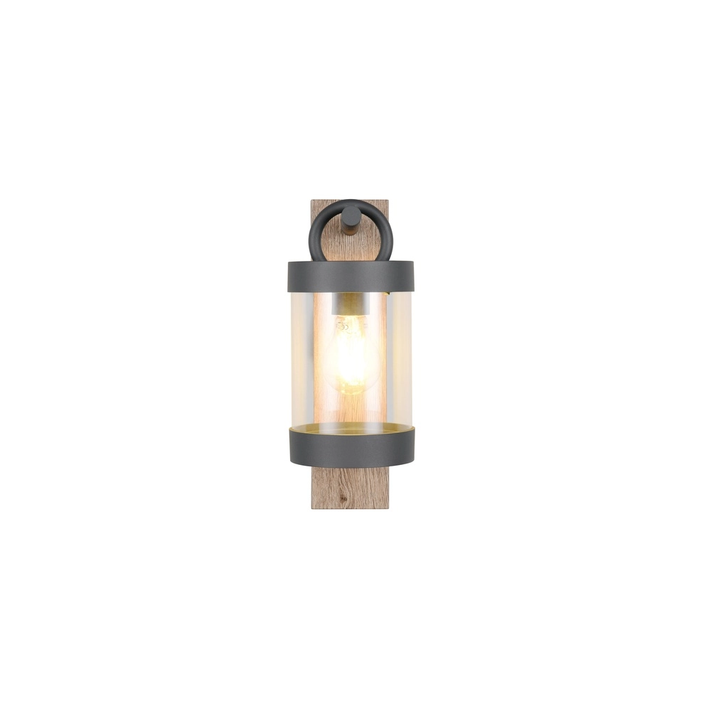 Wall lamp Sambesi Grey with wood Trio 4017807647587