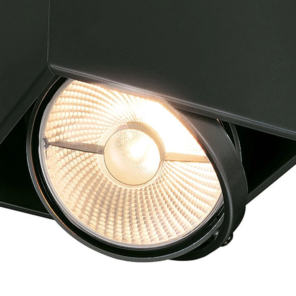 Ceiling spotlight Kardamod  Square 1-light black SLV 4024163149754